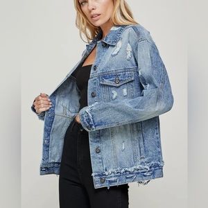 Oversized Denim Jacket Size Medium